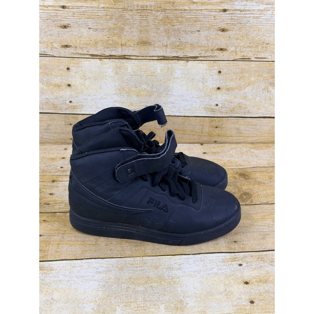 Fila Vulc 13 Mid Plus Kids Triple Black Sneakers 3CM00175-001 Size 4 US